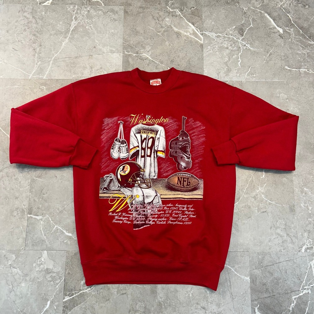 Vintage Washington Redskins Sweatshirt Mens XL Commanders Pullover Crewneck